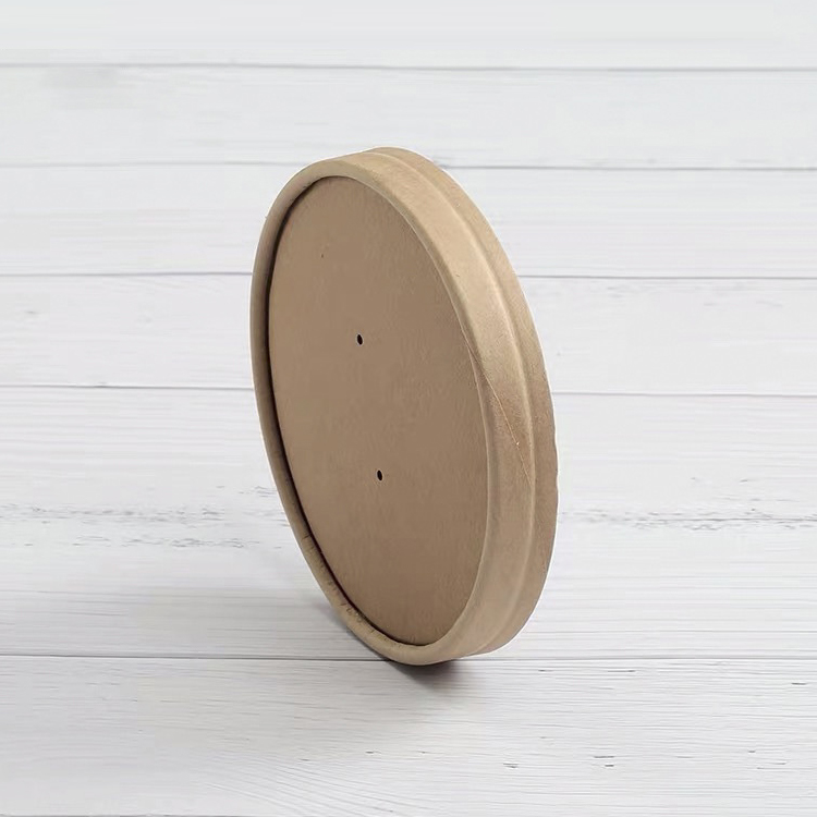 kraft paper lid with vented hole