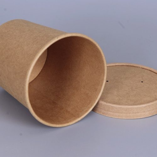 empty kraft soup bowl