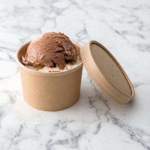 paper ice cream cup with paper lid