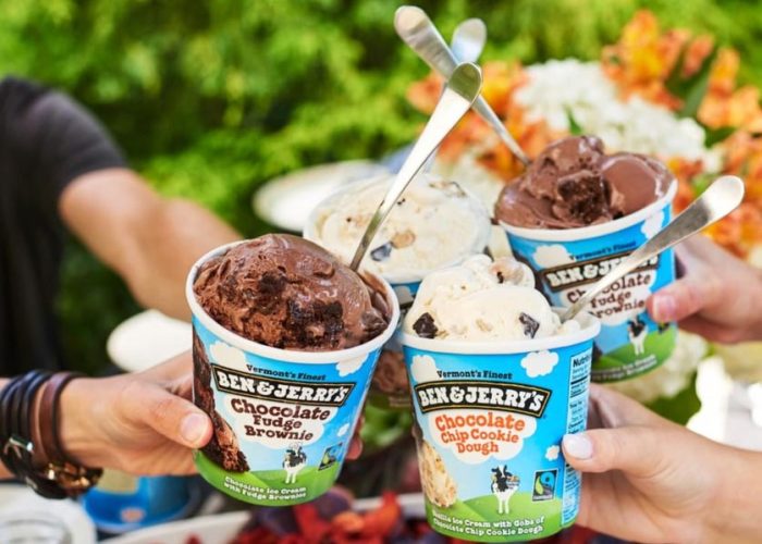 Ben and Jerry's ice cream containers