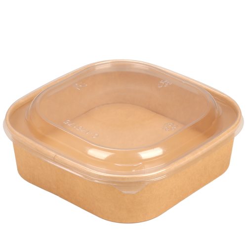 square paper bowl with lid